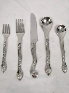 Juego de cubiertos de acero inoxidable pulido espejo respetuoso con el medio ambiente hecho a mano estilo europeo de la India al por mayor a granel para regalos - Product Image 3