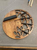 Horloge murale en bois de qualité supérieure - Design artistique fait main avec mouvement mécanique pour bureau moderne