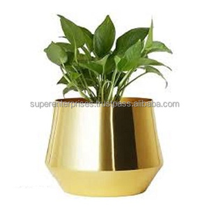 Jardinières décoratives uniques en laiton métal acier jardinage salon maison intérieur balcon décoration intérieure plantes Pots de fleurs jardinières - Product Image 1