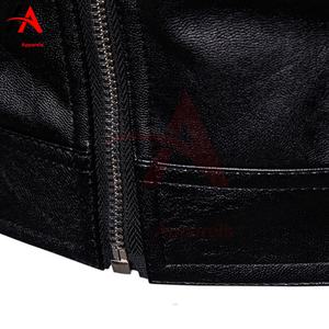 Chaqueta Bomber de Cuero Vacuno Genuino Personalizada para Hombre, Cuello Alto, Impermeable, Bordado y Parches Personalizados, Venta al por Mayor - Product Image 5
