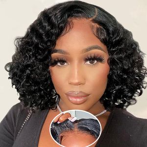 <span class=keywords><strong>Pelucas</strong></span> Largas <span class=keywords><strong>de</strong></span> Encaje Elástico sin Pegamento para Cabello <span class=keywords><strong>Natural</strong></span>, 200% <span class=keywords><strong>de</strong></span> Densidad, Rizadas, Color Negro, para Mujeres, Cabello Humano Virgen, con Diadema, Fáciles <span class=keywords><strong>de</strong></span> Usar para Principiantes - Product Image 4