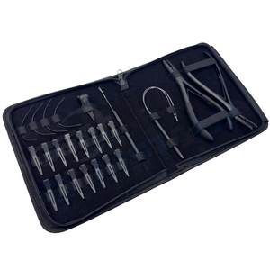 Kit d'outils professionnels pour extensions de cheveux avec pince multifonction pour micro-perles, pince de fermeture pour micro-perles, aiguille à boucle et pinces à cheveux. - Product Image 1
