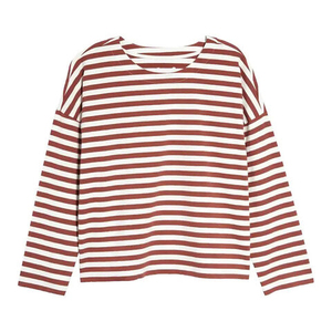 T-shirts à manches longues en coton léger pour femme, coupe ajustée, nouvelle conception, confortables, en tissu technique brossé extensible - Product Image 6