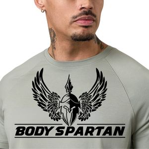 Camiseta Deportiva de Cuello Redondo para Hombre, Color Verde Salvia, Manga Corta, Transpirable, Ligera, para Fitness, Running, Entrenamiento, Gimnasio, Ropa Deportiva - Product Image 5