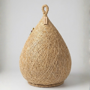 Vente en gros de niches pour chats en jute faites à la main, écologiques, tissées, en fibres naturelles, avec coussin, fabrication OEM - Product Image 3