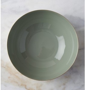 Bol de service fantaisie en émail plaqué or en aluminium Bol à fruits en émail de marque de luxe Élégant bol à salade moderne de haute qualité - Product Image 2