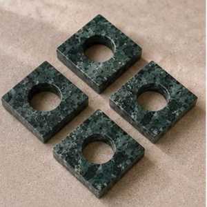 Anillos de Servilleta Cuadrados de Resina de 4.5cm de Ancho, Decoración de Mesa Estilo Wabi Sabi, Diseño Duradero para Bodas, Fiestas y Hogar - Product Image 4