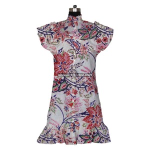 Elegant Cotton Floral Printed Top Hand Block Printed Stylish Formal Party <b>Outfit</b> For Women India & Pakistan Clothing - Product Image 5