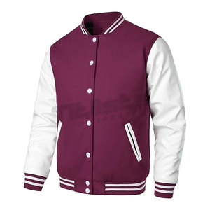 Chaqueta Letterman con Mangas de Cuero Personalizadas, Diseño Clásico Varsity, Cuerpo de Lana Resistente, Ropa Exterior Informal - Product Image 3