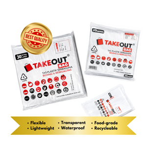 Sacs plastiques LDPE pour emporter, qualité alimentaire, transparents, réutilisables, extra petits 10x40cm, fabriqués en Indonésie - Product Image 4