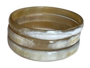 Brazaletes de cuerno de búfalo de calidad para mujer moderna Brazaletes de estilo Feng Shui y amor tallados - Product Image 4