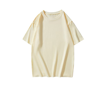 Camiseta de Algodón Grueso Estilo Americano, Hombros Caídos, Color Sólido, Unisex, Precio de Fábrica de Bangladesh y China - Product Image 5