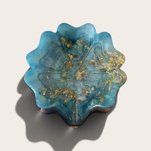 Ensemble de salle de bain moderne portable en résine acrylique bleu ciel de luxe ILAHI, trois pièces, design floral, accessoires pour la maison, Uttar Pradesh - Product Image 3