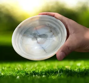 Cuenco de piedra sostenible, cuenco decorativo para interiores, cuenco reutilizable, accesorio decorativo, cuenco de material orgánico, cuenco de piedra, cuenco de tierra - Product Image 1