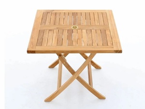Durable <b>Folding</b> <b>Dining</b> <b>Table</b> Made Solid Teak Wood Eco-Friendly Space-Saving Outdoor Design for Patio Garden Cafe Restaurant Use - Product Image 1