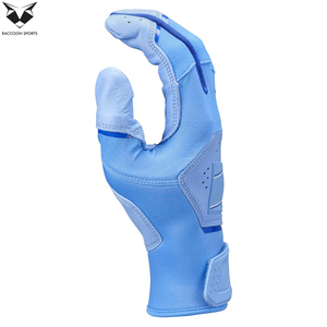 High Performance Raccoon Sports Left-Hand Leather <b>Baseball</b> Batting Gloves Hook Loop Closure Custom Logo Sizes Lightweight - Product Image 4