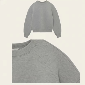 เสื้อสเวตเชิ้ตคอกลมสีเทาพรีเมียม |   เสื้อพูลโอเวอร์ทรงหลวมขนาดใหญ่แบบยูนิเซ็กส์ |   โลโก้แบบกำหนดเองมีจำหน่าย - Product Image 1