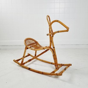 Caballito de Juguete de Ratán Natural para Niños, para Interiores y Exteriores, Caballito Mecedor para Bebés, Animales para Montar - Product Image 2