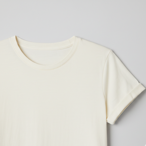 Camiseta Lisa para Mujer, Corte Regular, Manga Corta, Color Sólido Informal, Algodón Suave, Primavera, Ecológica, Transpirable, Secado Rápido, Básica - Product Image 5