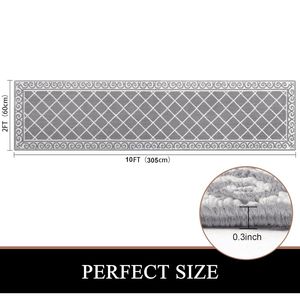 Tappeto grigio a basso profilo per interni, antiscivolo, lavabile, per ingresso, corridoio lungo, cucina, uso interno - Product Image 1