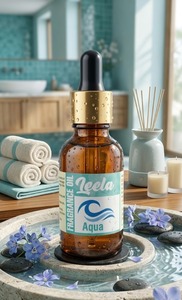 Aceite aromático Leela Aqua 100% puro, aceite esencial destilado al vapor, aroma fresco, aromaterapia, para todo tipo de piel, paquete de 500 ml - Product Image 2