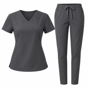 Tenues médicales, uniformes d'infirmières, vêtements personnalisés en polyester et coton à manches courtes, ensembles de blouses chirurgicales pour femmes, hôpital - Product Image 5