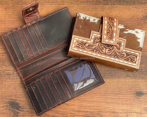 Cartera plegable de cuero de alta calidad de lujo para mujer, Cartera de viaje de piel de vaca, tarjetero, carteras largas - Product Image 4