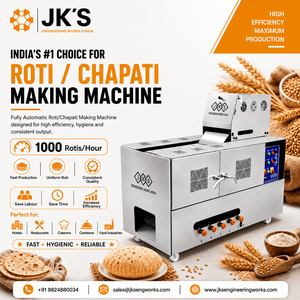 Máquina industrial automática para hacer chapati, producción de 1050 piezas/hora, tamaño y grosor de roti ajustables, acero inoxidable de grado industrial. - Product Image 6