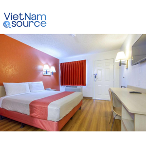 Ensemble de chambre à coucher moderne de qualité supérieure mobilier d'hôtel en bois de haute qualité pour Motel 6 Vietnam marque de meubles d'accueil OEM/ODM - Product Image 3