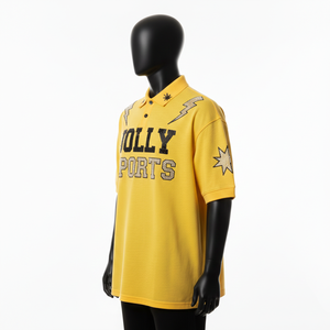 <b>Men's</b> Premium 220 GSM Cotton Blend Pique <b>Polo</b> <b>Shirt</b> <b>Yellow</b> Breathable Soft Feel Heat Transfer Custom Logo moisture wicking - Product Image 5