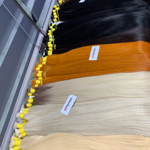 ผมต่อแบบเวอร์จิ้น ย้อมสี แบบตรงและแบบหยักศก ผมจากผู้บริจาคคนเดียว ผมเด็ก ผมสลาฟ ผมนาซ่า ราคาโรงงานเวียดนาม - Product Image 1