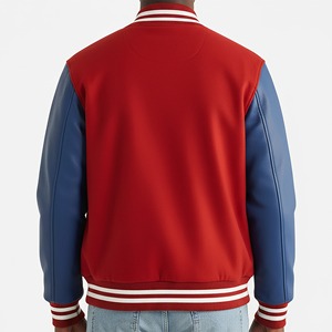 เสื้อแจ็คเก็ตวาร์ซิตี้ผู้ชาย สีแดงน้ำเงิน ผ้าฝ้าย 100% ปักลายตัวอักษรด้านหน้า สวมใส่สบายๆ ในฤดูใบไม้ร่วง - Product Image 5