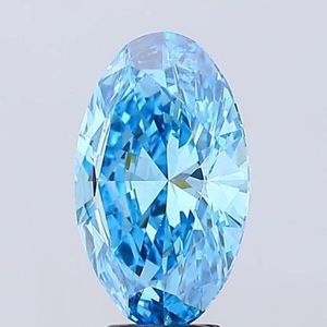Diamante Suelto Ovalado CVD Cultivado en Laboratorio con Certificación IGI, Azul Fantasía VVS2 VS1, Unisex, para Joyería Premium, Gema Suelta - Product Image 6