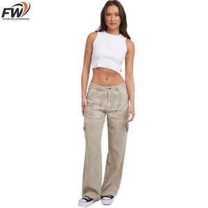 Prix d'usine, nouveau design, pantalon cargo tendance pour hommes, logo personnalisé de haute qualité, style streetwear, respirant, 100% coton - Product Image 1