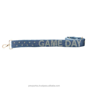 Vintage Cotton Beaded Star Pattern <b>Adjustable</b> Handmade Embroidery Shoulder Crossbody <b>Strap</b> Custom Fashion Accessory Trendy - Product Image 2