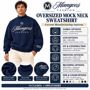 Sudadera de cuello alto unisex Mangoes Fashion con letras bordadas, estampado informal, de algodón tejido, manga larga, para invierno, con insignia - Product Image 6