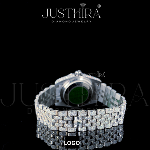 Montre de marque entièrement sertie de diamants Moissanite, bijoux hip-hop en argent, pour fiançailles, fête, mariage, anniversaire, cadeau pour elle - Product Image 2