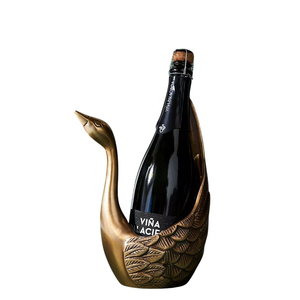 Support à bouteille de vin en forme de tête de cerf dorée, porte-bouteille moderne en métal, figurine décorative d'animal, présentoir de table pour bar à domicile - Product Image 2