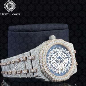 Charm_Jewels Luxury Stainless Steel Tonneau <b>Mechanical</b> <b>Watch</b> 42mm Sapphire Crystal Analog Dial Men Folding Clasp - Product Image 3
