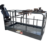 Plateforme de travail Wagger WP01 350 kg, capacité 400 kg, panier monté sur fourche, accessoire pour chariot élévateur télescopique, CE, neuf, garantie 2 ans
