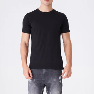 T-shirt pour homme à manches courtes, col rond, coupe classique, couleur unie, jersey décontracté en coton, écologique, anti-rides, respirant - Product Image 1