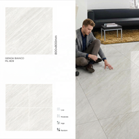 Carreaux en porcelaine vitrifiée Genoa Bianco 800x800mm 32x32 polis et émaillés, design pour sols de salle de bain extérieurs au Sénégal