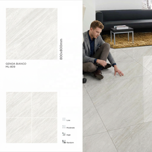 Azulejos de Porcelana Vitrificada Genoa Bianco 800x800mm 32x32 Pulidos y Esmaltados para Diseño de Pisos de Baños Exteriores en Senegal - Product Image 1