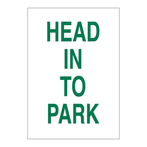 Panneau de signalisation triangulaire Brady Head in to Park 18x12 pouces pour parking intérieur et extérieur - Product Image 2