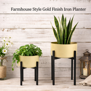 Soporte para Plantas de Exterior Grande de Acero Inoxidable con Acabado Dorado Estilo Art Deco, Duradero, Ligero, Resistente al Óxido, Ecológico, para Jardín y Hogar - Product Image 2