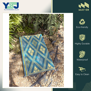 Bulk Manufacturer Selling Corrosion Resistant Outdoor Carpets Diamond Pattern 100% Polypropylene <b>Plastic</b> Jacquard Mat for Sale - Product Image 4