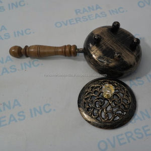 Quemador de Incienso de Hierro Hecho a Mano con Acabado Negro Antiguo y Mango de Madera para Aromaterapia, Meditación, Regalo - Product Image 6