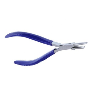 Pince à bijoux en acier inoxydable avec poignée bleue, outil de précision pour couper, enrouler le fil et faire des perles pour anneaux, bracelets, colliers, boucles d'oreilles - Product Image 3
