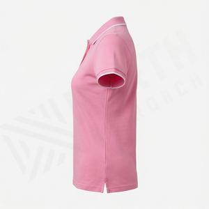 Polo en coton doux personnalisé, vente directe d'usine, col montant côtelé, 100% coton, pour femme, idéal pour le golf - Product Image 3