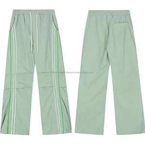 Pantalones Deportivos Casuales para Hombre, Estilo Cortavientos, Acampanados, de Cintura Alta, Impermeables, de Poliéster/Algodón, Servicio OEM, Invierno - Product Image 5